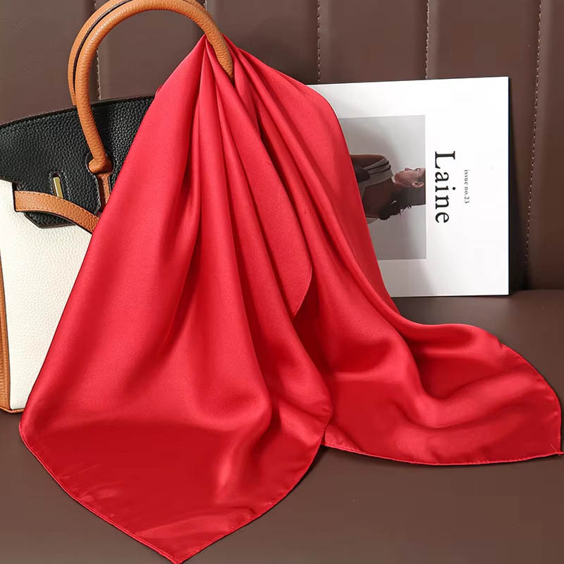 Women'S Bags For Work - الفاخرة بلون الحرير وشاح مربع المرأة