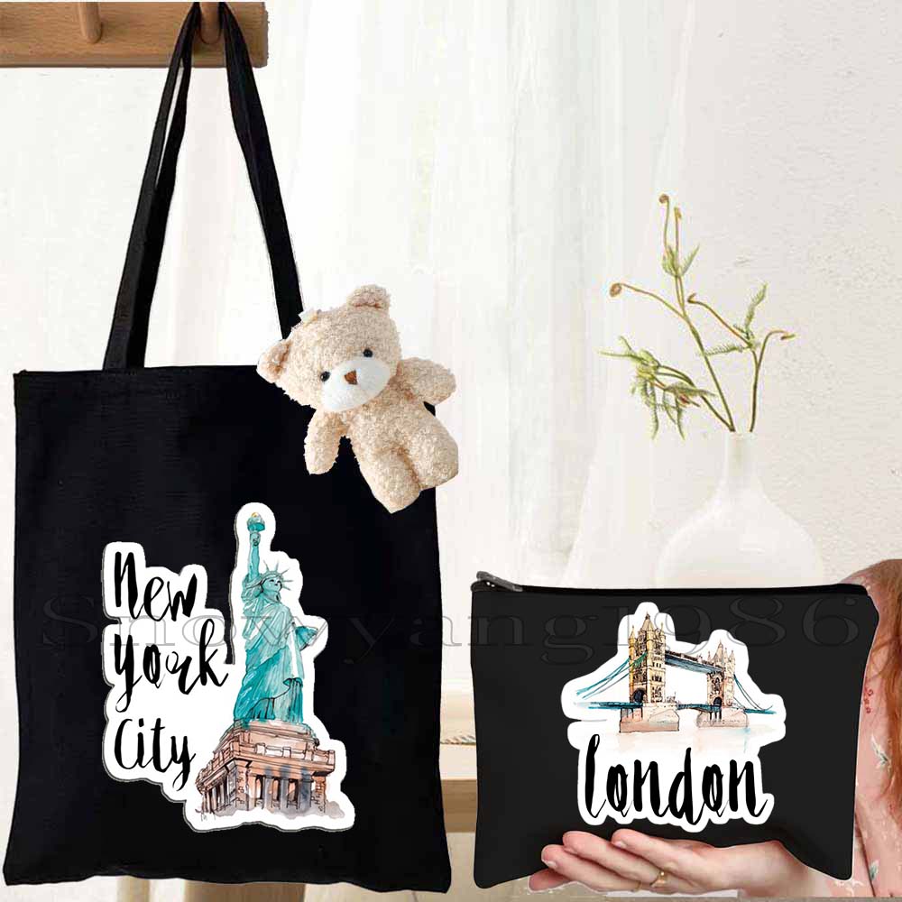 Women Bags In Egypt - 3 قطع حقائب قماشية نسائية بتصميم