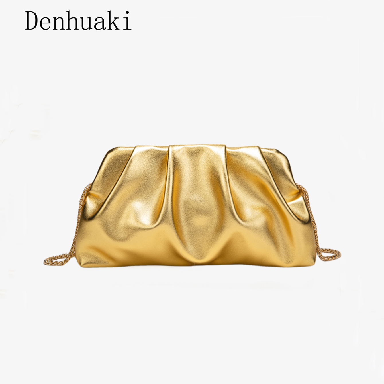 حقائب يد مصممة وحقائب كتف ذهبي - مراجعة Women Bags Golden وسعره
