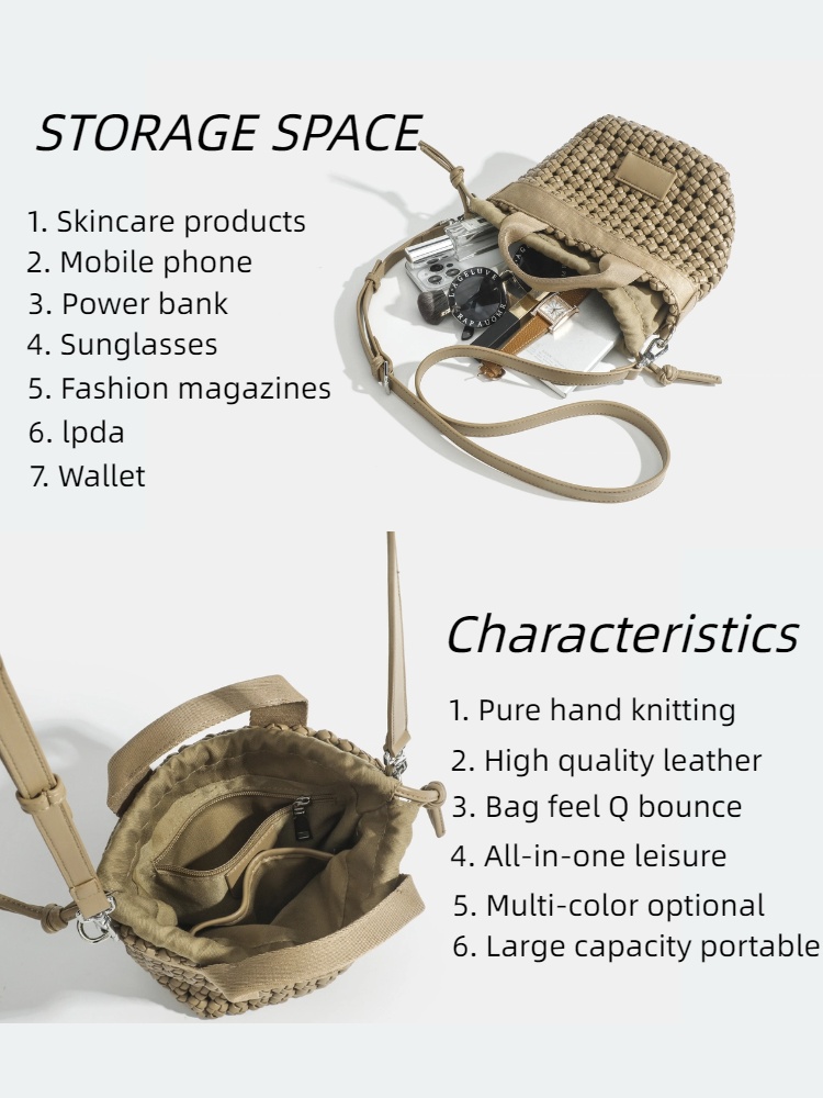 حقيبة حمل على شكل دلو مستطيلة  - مراجعة Women Bags Price وسعره