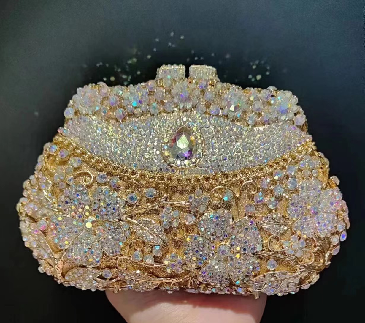 حقيبة سهرة نسائية معدنية ذهبية - مراجعة Women Bags Golden وسعره