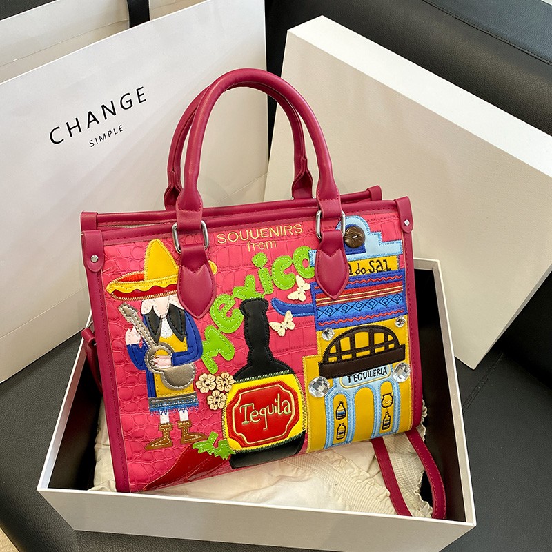 حقائب نسائية بتصميم مرقع بسحاب - مراجعة Women Bags Discount وسعره