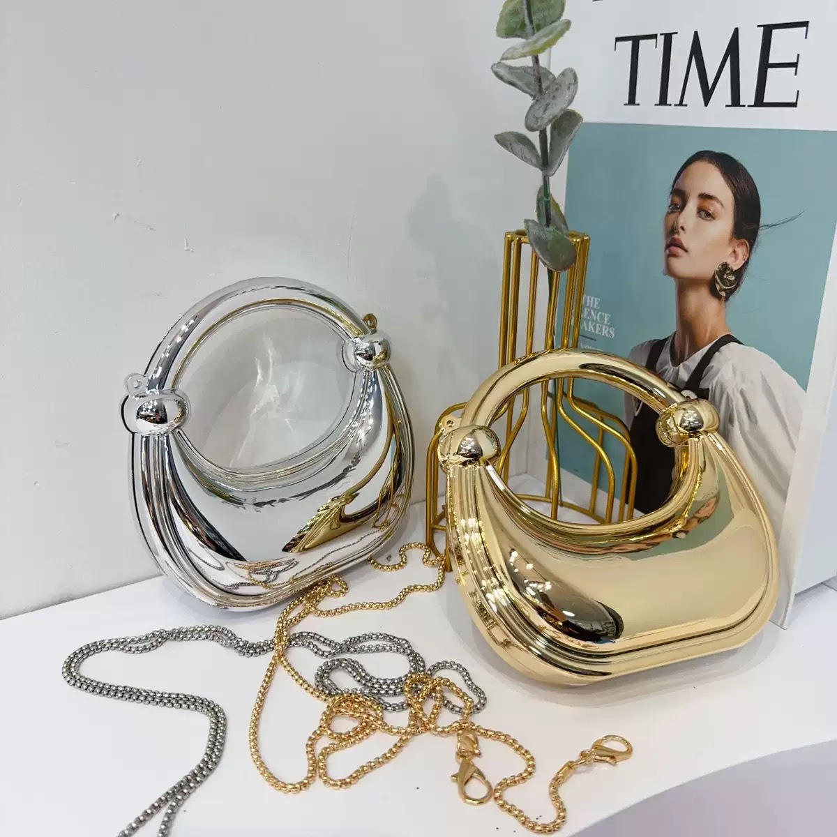 محافظ وحقائب يد صغيرة للسهرة ب - مراجعة Women Bags Golden وسعره