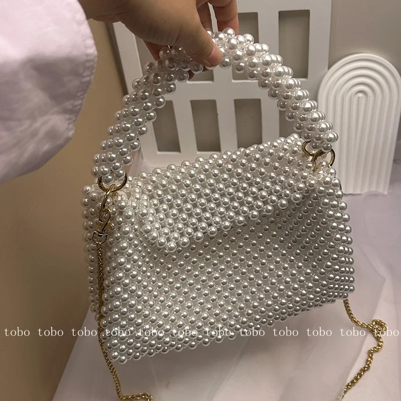 محافظ من حبات اللؤلؤ للنساء ،  - مراجعة Women Bags Golden وسعره
